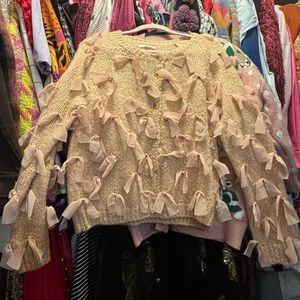 Pink Ribbon Bow Cardigan